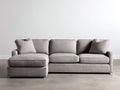 Sofá de esquina modular de tela 300x220x85 cm - gris - diseño moderno con chaise longue